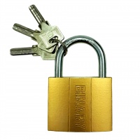 Замок навесной "золото" 50 мм, «Binary»